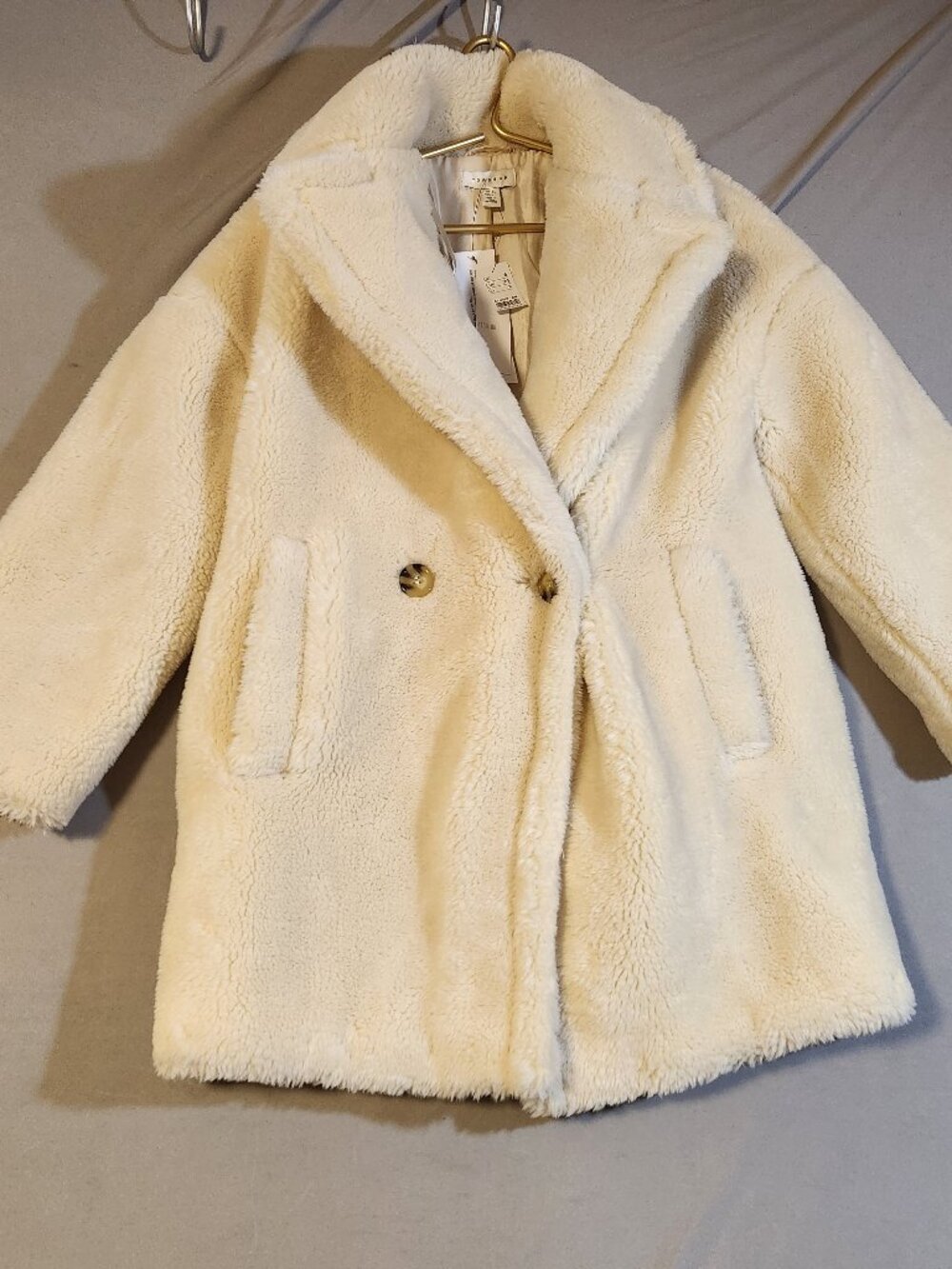 Top Shop Oversized Teddy Fur Coat
